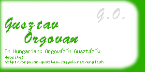 gusztav orgovan business card